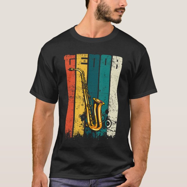 Perfekter Jazz Tenor Saxophone Cool Sax Musician G T-Shirt (Vorderseite)