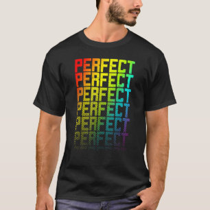 Perfekter Lgbtq+-Rainbow-Gay Pride-Textfade Graphi T-Shirt