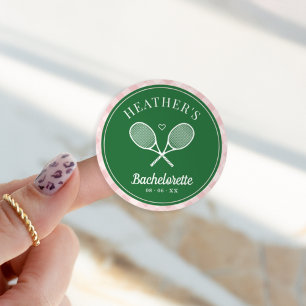 Perfekter Match Letzter Swing Tennis Junggesellinn Runder Aufkleber