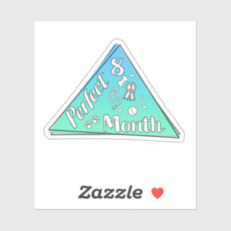 Perfekter Monatsaufkleber - August Aufkleber