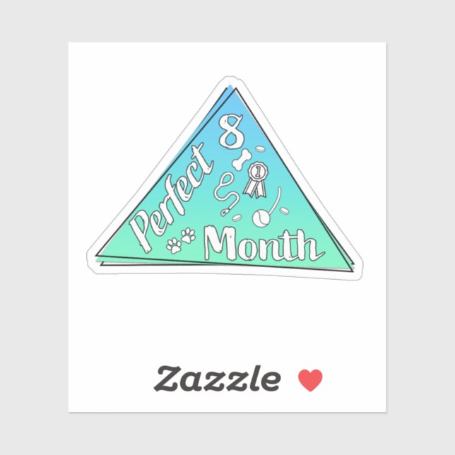 Perfekter Monatsaufkleber - August Aufkleber (Blatt)