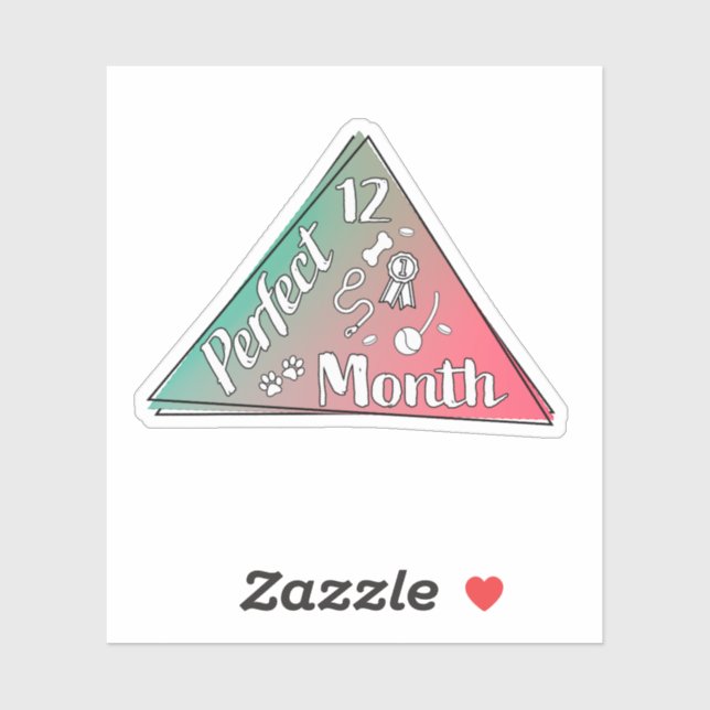 Perfekter Monatsaufkleber - Dezember Aufkleber (Blatt)