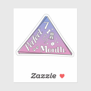 Perfekter Monatsaufkleber - Juli Aufkleber