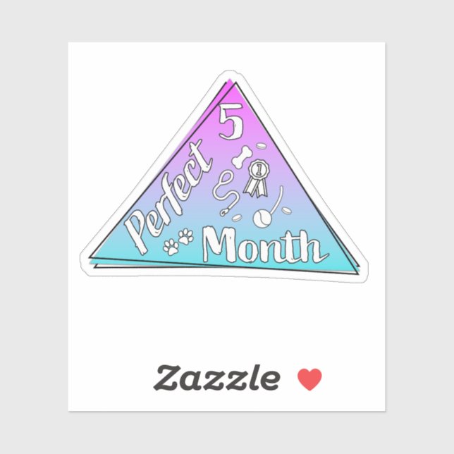 Perfekter Monatsaufkleber - Mai Aufkleber (Blatt)