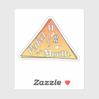 Perfekter Monatsaufkleber - November Aufkleber