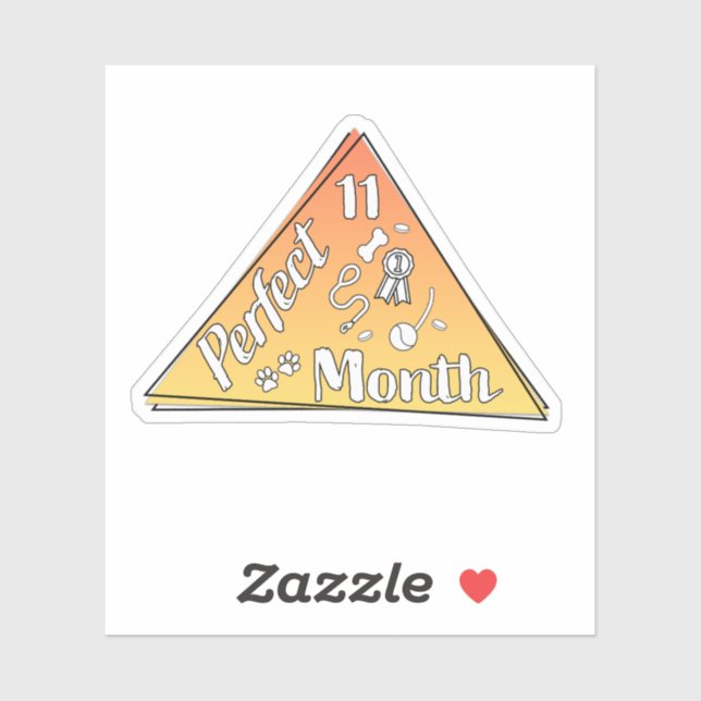 Perfekter Monatsaufkleber - November Aufkleber (Blatt)