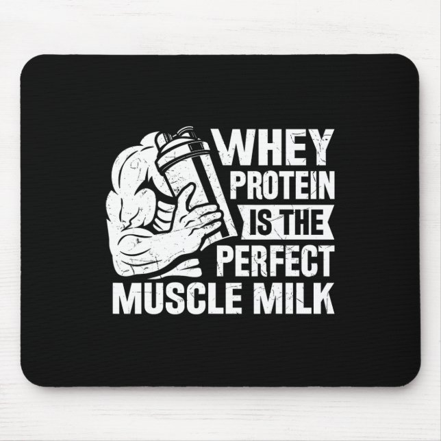 Perfekter Muskel Milk Funny Protein Lover Zitat Kö Mousepad (Vorne)
