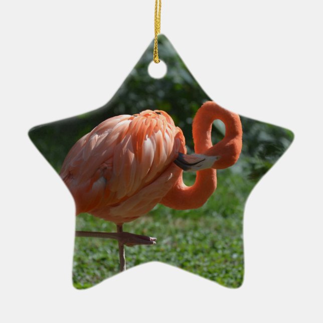 Perfekter rosa Flamingo Keramikornament (Vorne)