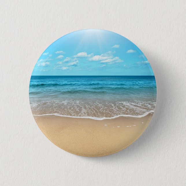 Perfekter Sandy-Strand Button (Vorderseite)