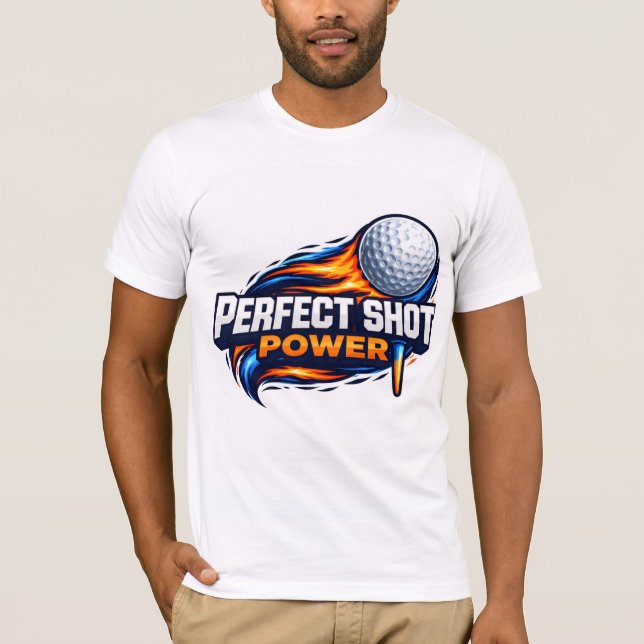Perfekter Schlag Power Golf  T-Shirt (Vorderseite)