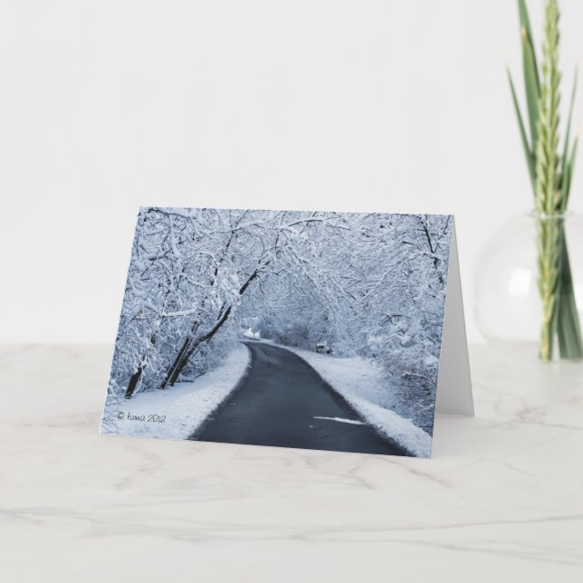 Perfekter Schneetag des Bildes Karte (Vorderseite)