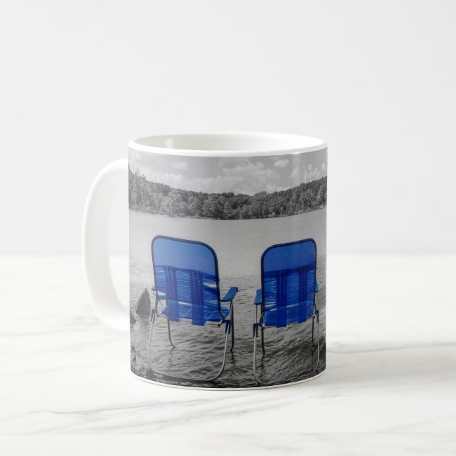 Perfekter Tag an der Graustufen-Tasse Kaffeetasse (Vorderseite Links)