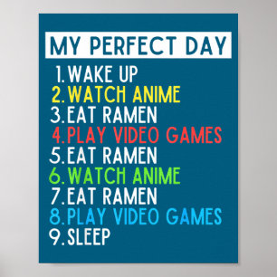 Perfekter Tag Anime Gaming Ramen Liebhaber Lustig Poster