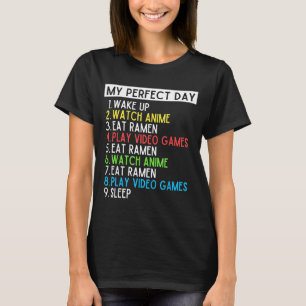 Perfekter Tag Anime Gaming Ramen Liebhaber Lustig T-Shirt