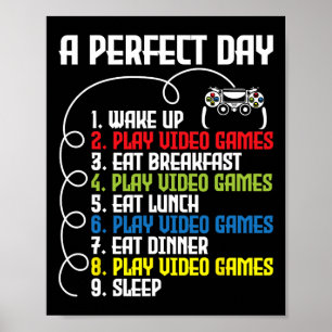 Perfekter Tag - Lustiges Gaming Gamer Videospiel 1 Poster