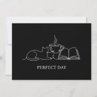 Perfekter Tag Minimalistische Katze Buch- und Kaff