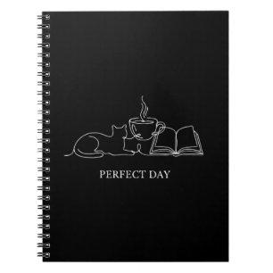Perfekter Tag Minimalistische Katzen Buch- und Kaf Notizblock