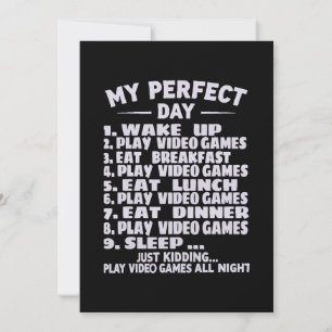 perfekter Tag spielen Videospiele T - Shirt, Gamer Einladung
