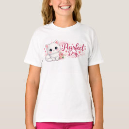Perfekter Tag Süßes Kätzchen Kinder T-Shirt