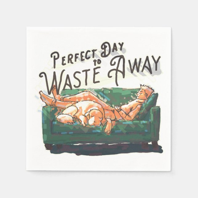 Perfekter Tag, um weg zu gehen Serviette (Vorderseite)