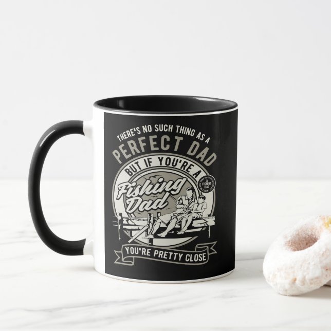 Perfekter Vater Fishing Vater Tasse (Mit Donut)