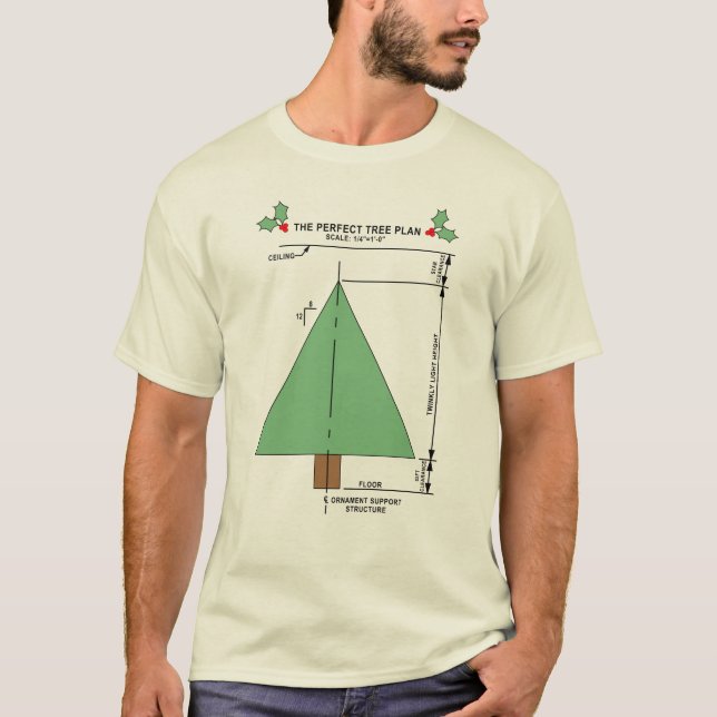 Perfekter Weihnachtsbaum T-Shirt (Vorderseite)