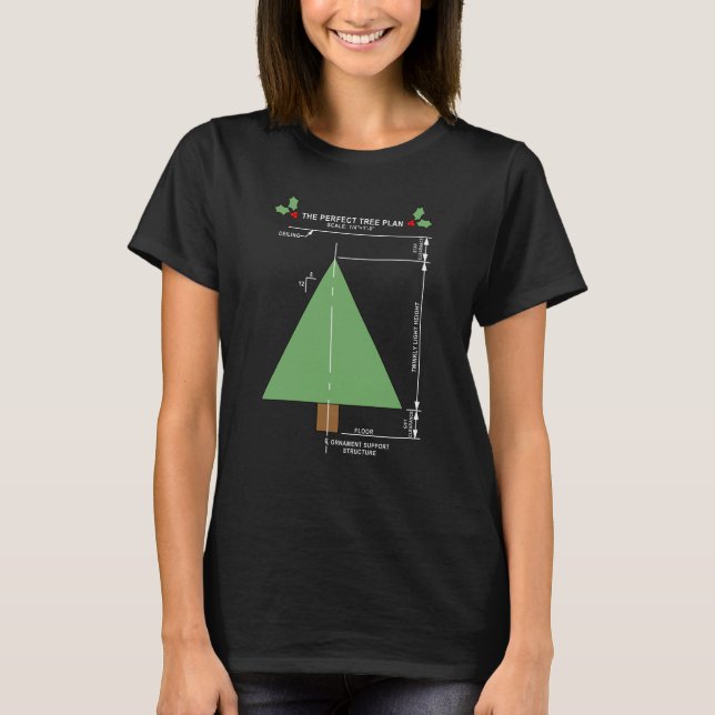 Perfekter Weihnachtsbaum T-Shirt (Vorderseite)