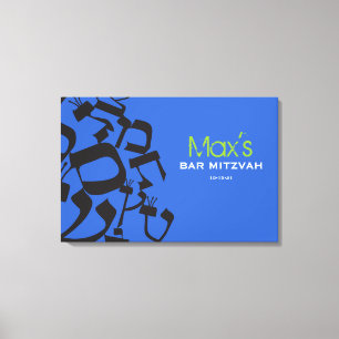 PERFEKTES BALANCE Bar Bat Mitzvah Sign in Board Leinwanddruck