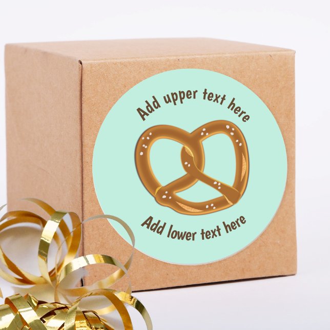 Perfektes Bread Bretzel mit Salz - Ihre eigenen Wo Runder Aufkleber (Von Creator hochgeladen)