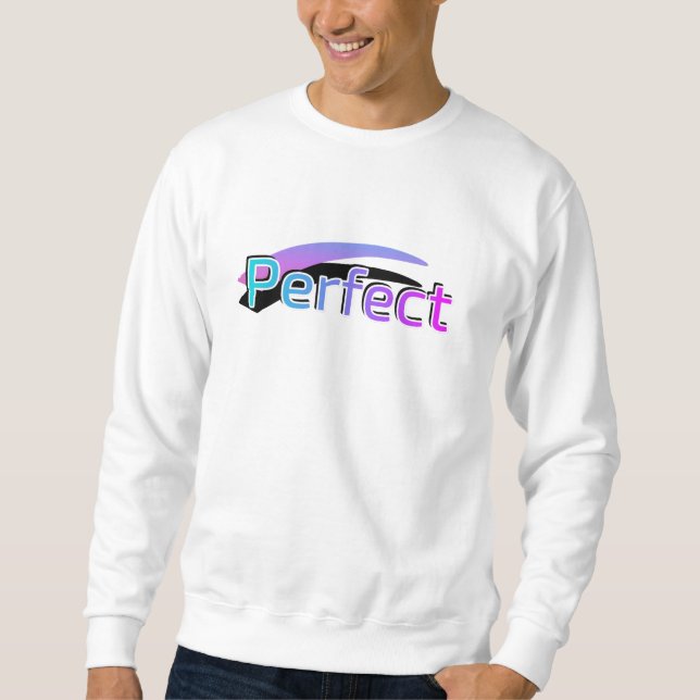 Perfektes Design auf einem weißen Sweatshirt (Vorderseite)