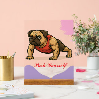 "Perfektes Geschenk für Gym Buffs & Hunde Liebhabe Acrylschild