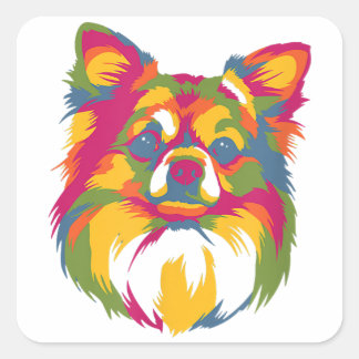 Perfektes Geschenk für Hund Chihuahua Pet Lover Quadratischer Aufkleber