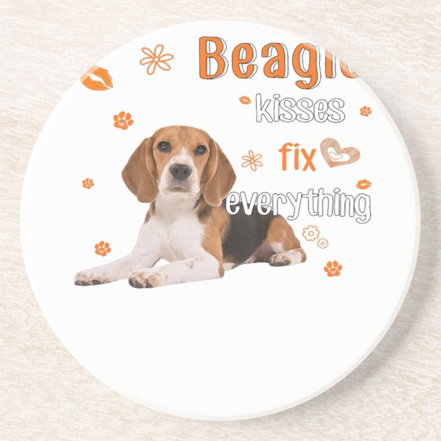 Perfektes Geschenk für Hunde Beagle Besitzer Pet L Getränkeuntersetzer (Vorne)