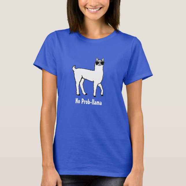 Perfektes Geschenk, Niedlich kein Prob Llama Mama  T-Shirt (Vorderseite)