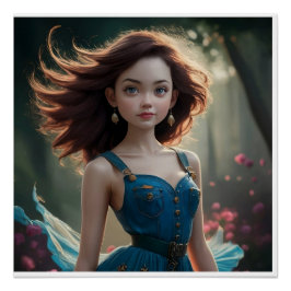 Perfektes Glossy Poster Schöne Prinzessin