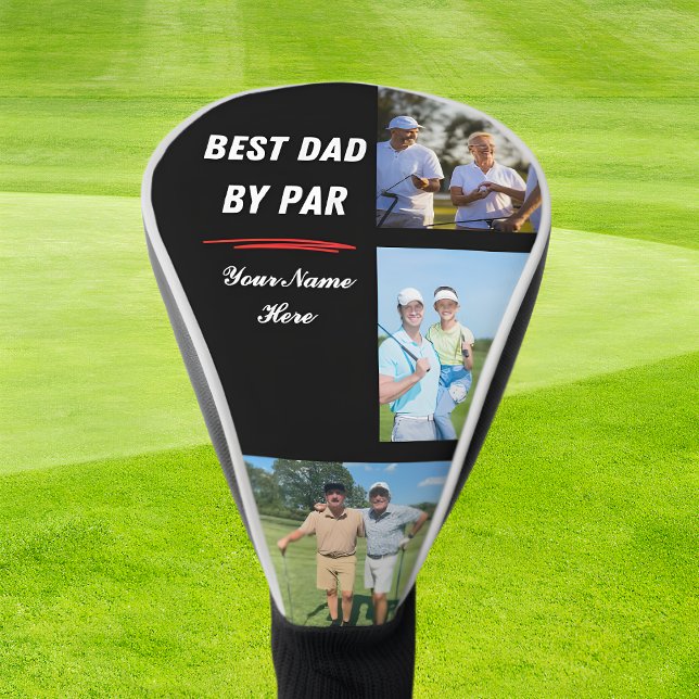 Perfektes Golfgeschenk für Vater Par 3 Foto & Name Golf Headcover (Von Creator hochgeladen)