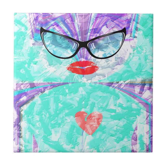 Perfektes Herz Fliese (Vorderseite)