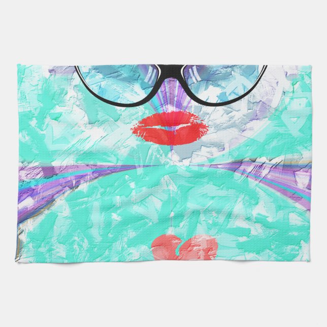 Perfektes Herz Geschirrtuch (Horizontal)