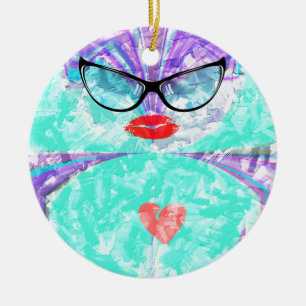 Perfektes Herz Keramik Ornament