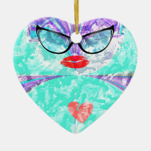 Perfektes Herz Keramik Ornament