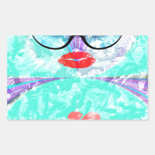 Perfektes Herz Rechteckiger Aufkleber