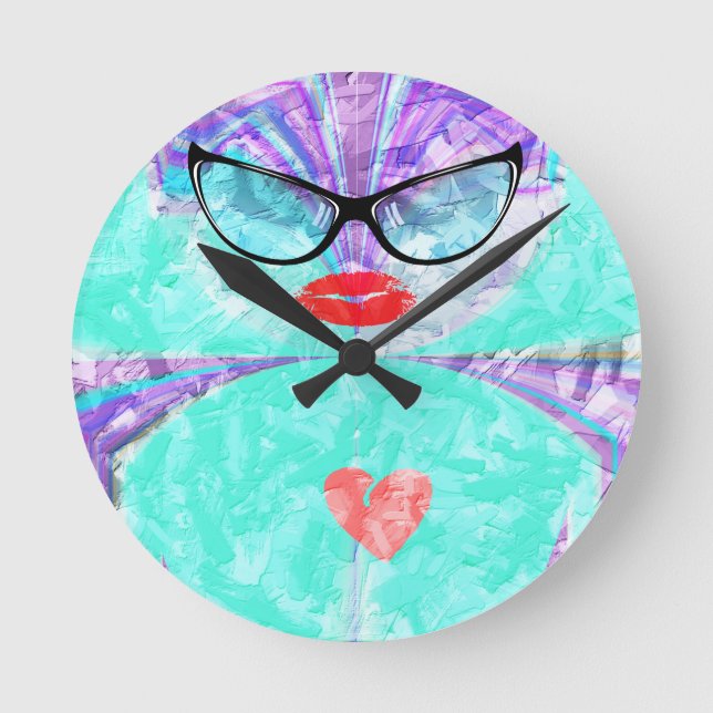 Perfektes Herz Runde Wanduhr (Vorderseite)