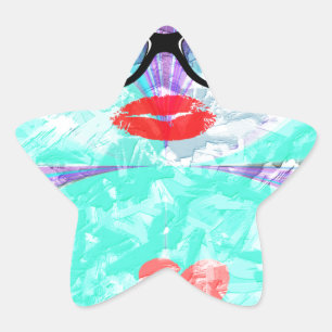 Perfektes Herz Stern-Aufkleber