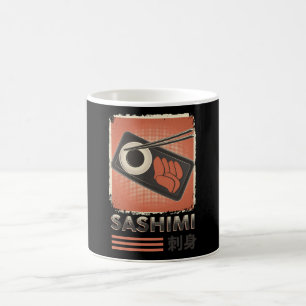 Perfektes japanisches Sashimi Food Vintager Stil Kaffeetasse