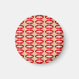 Perfektes Lächeln Femme Fatale Pop-Art Magnet
