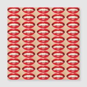 Perfektes Lächeln Femme Fatale Pop-Art Magnetkarte