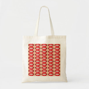 Perfektes Lächeln Femme Fatale Pop-Art Tragetasche