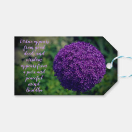 Perfektes Lila Angebot der Allium Blume Motivieren Geschenkanhänger