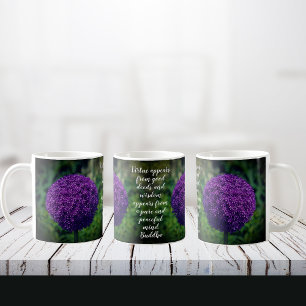 Perfektes Lila Angebot der Allium Blume Motivieren Kaffeetasse