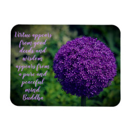 Perfektes Lila Angebot der Allium Blume Motivieren Magnet